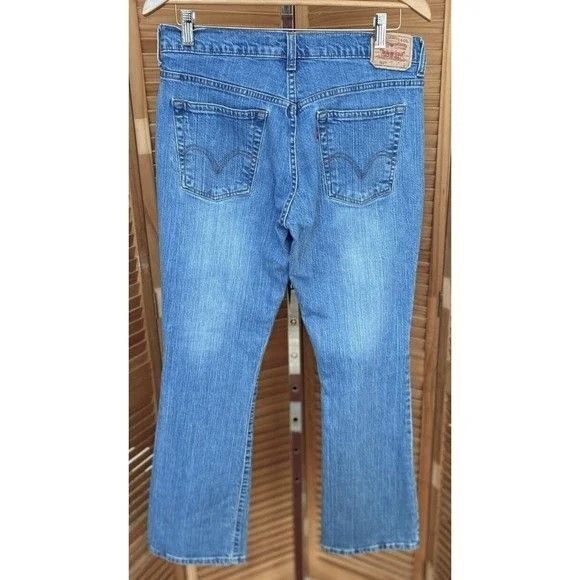 Levi's 515 Women's Nouveau Mid-Rise Boot Cut Denim Blue Jeans Size 8 MIS - Picture 5 of 6